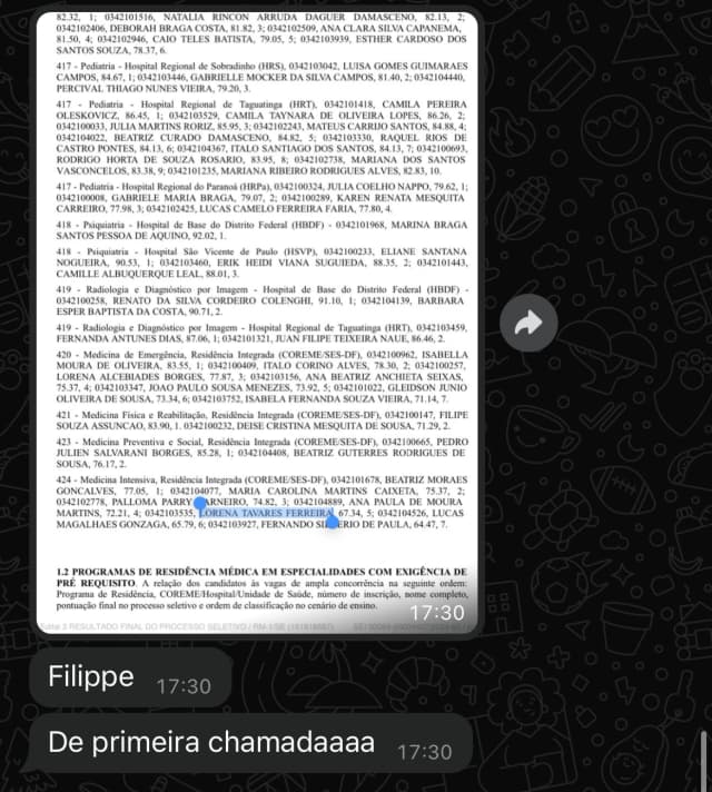 Lorena - Aprovada Residência SESDF
